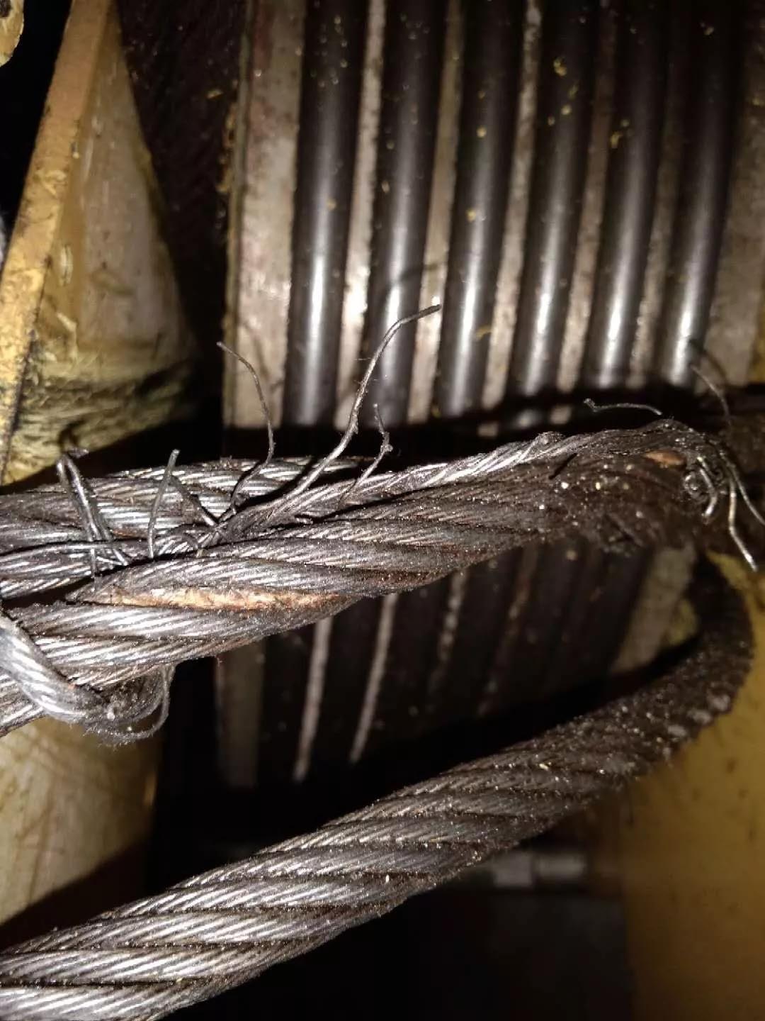 湖南电梯维修:钢丝绳磨损